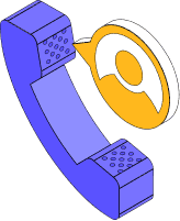 téléphone fixe violet