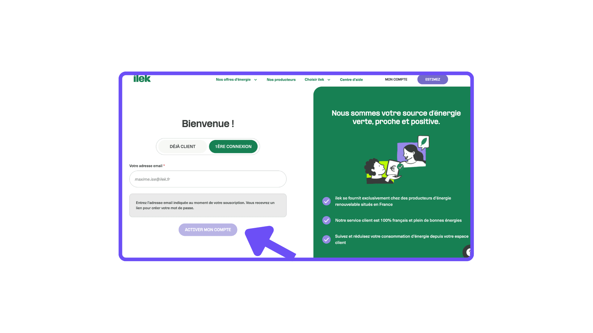 Création de compte Enedis