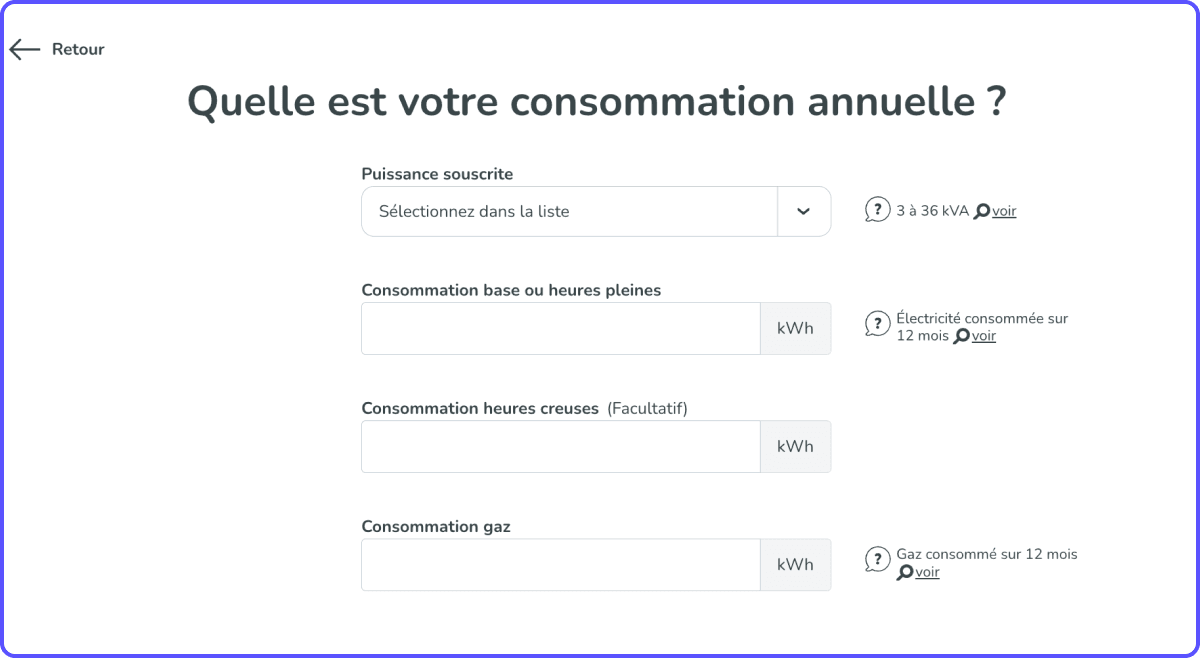 Estimations des tarifs TotalEnergies