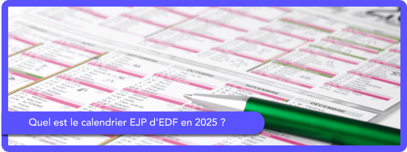 Quel est le calendrier EJP d'EDF en 2025 ?